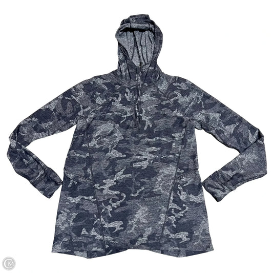Athletic Top Long Sleeve Hoodie By Lululemon In Camouflage Print, Size: L