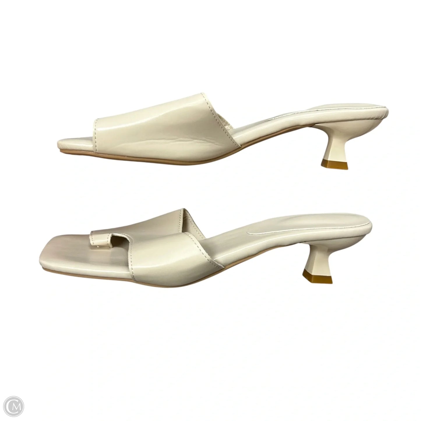 Sandals Heels Kitten By In Tan, Size: 8.5