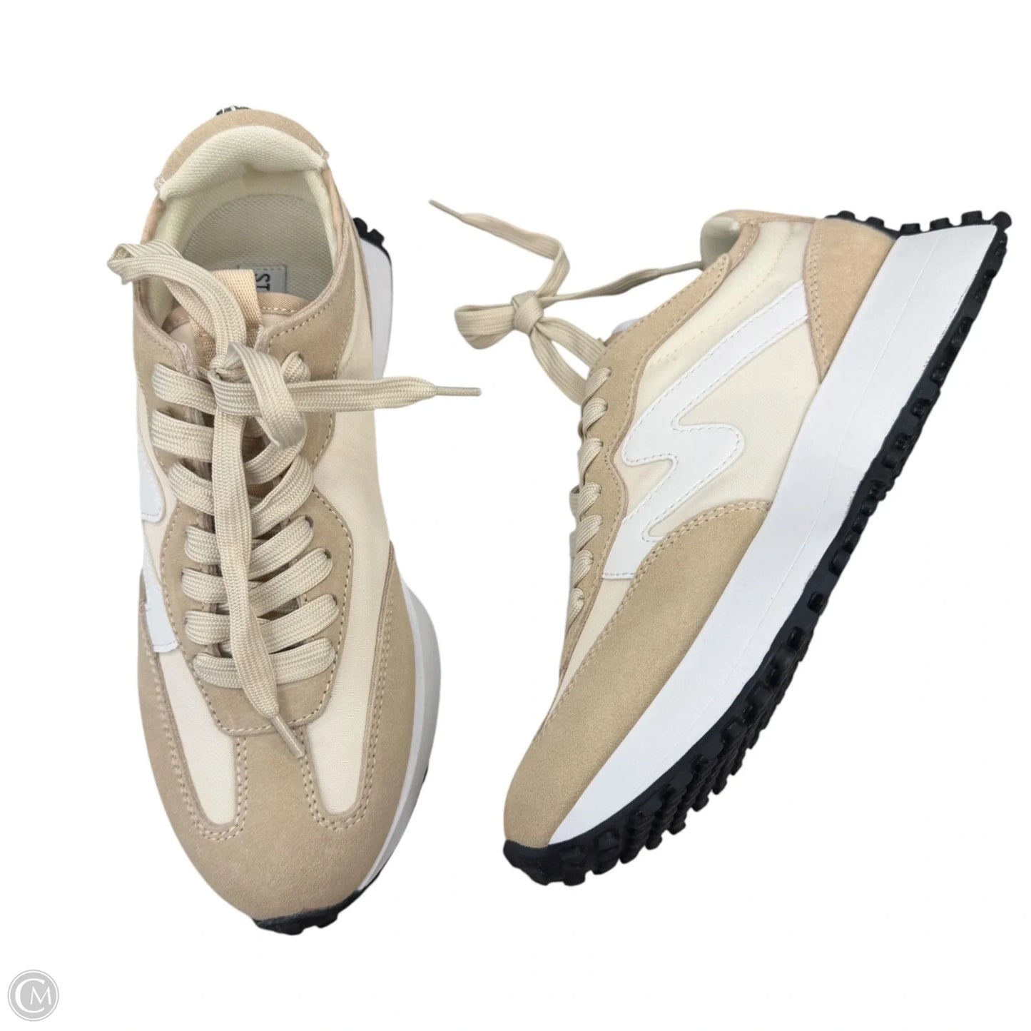 Shoes Sneakers By Steve Madden In Cream & Tan, Size: 7.5