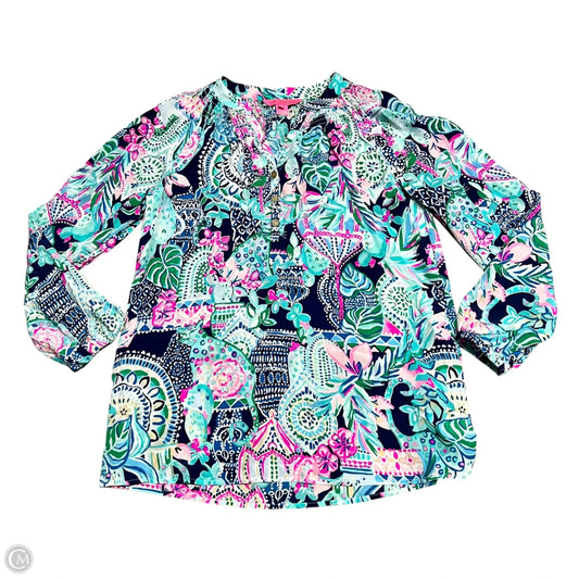 Top Long Sleeve Designer By Lilly Pulitzer In Blue, Size: Xs