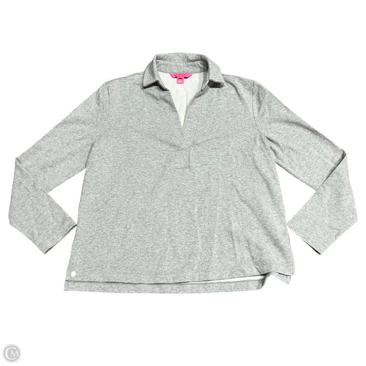 Sweatshirt Designer By Lilly Pulitzer In Grey & Silver, Size: S