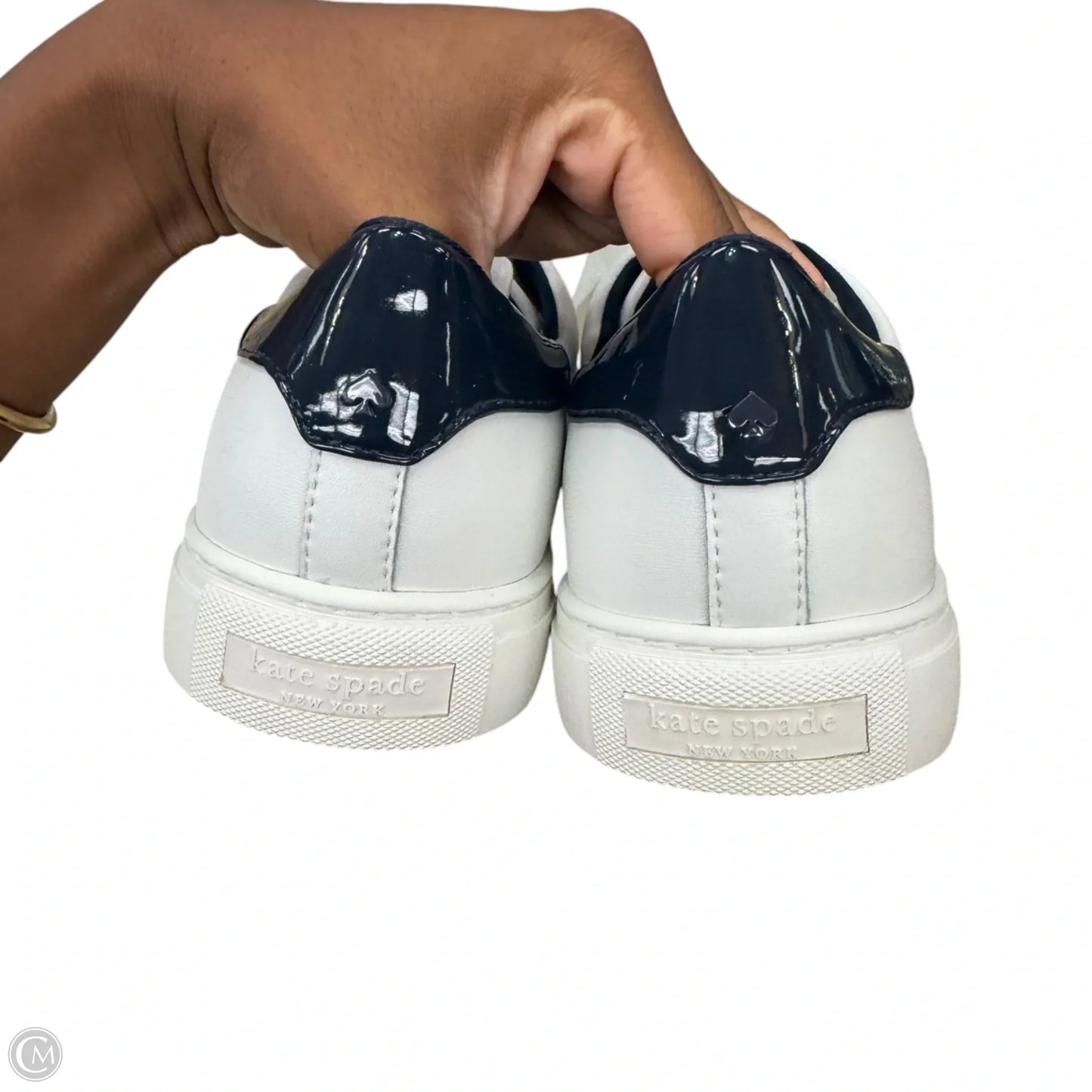 Shoes Designer By Kate Spade In Blue & White, Size: 9.5