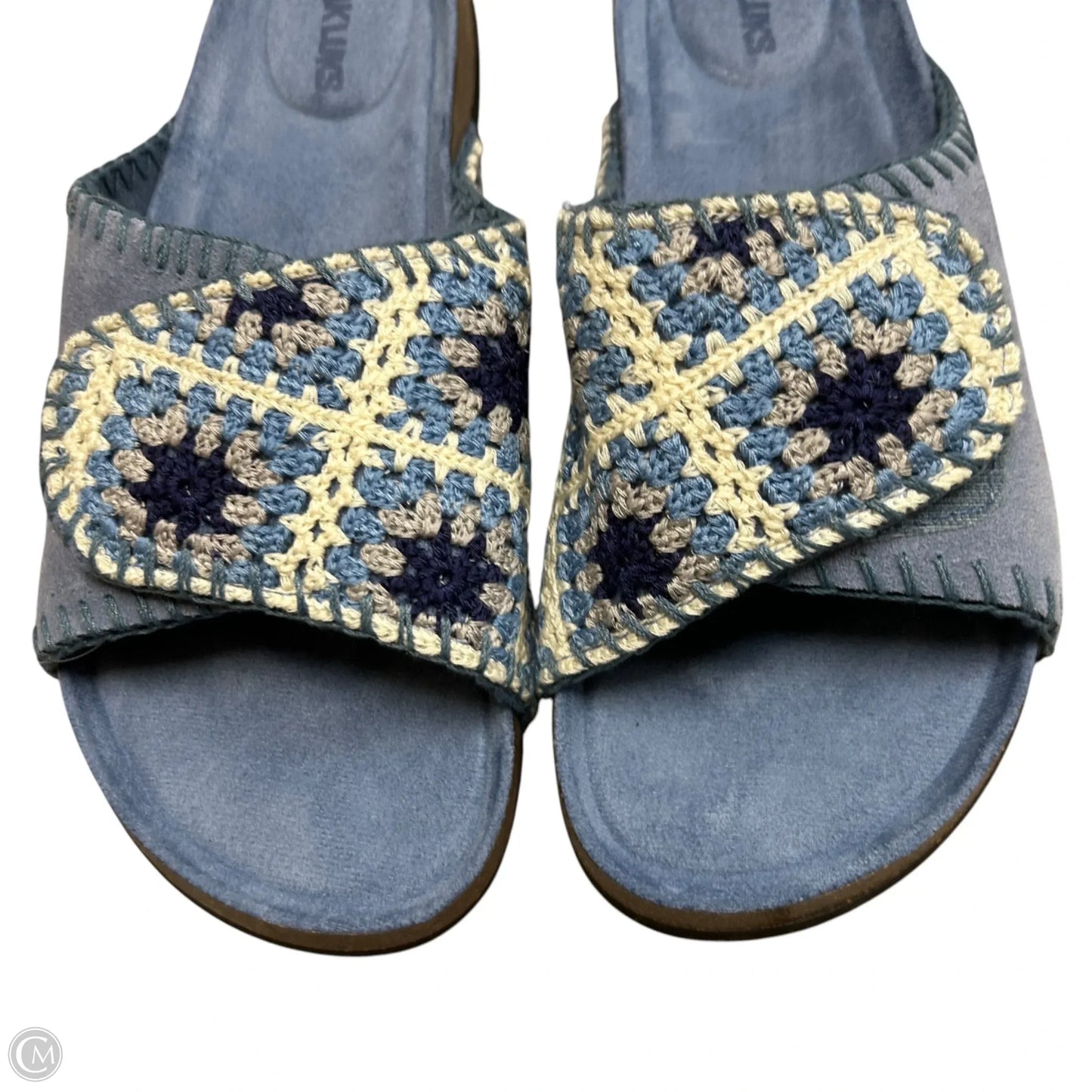 Sandals Flats By Muk Luks In Blue & White, Size: 9