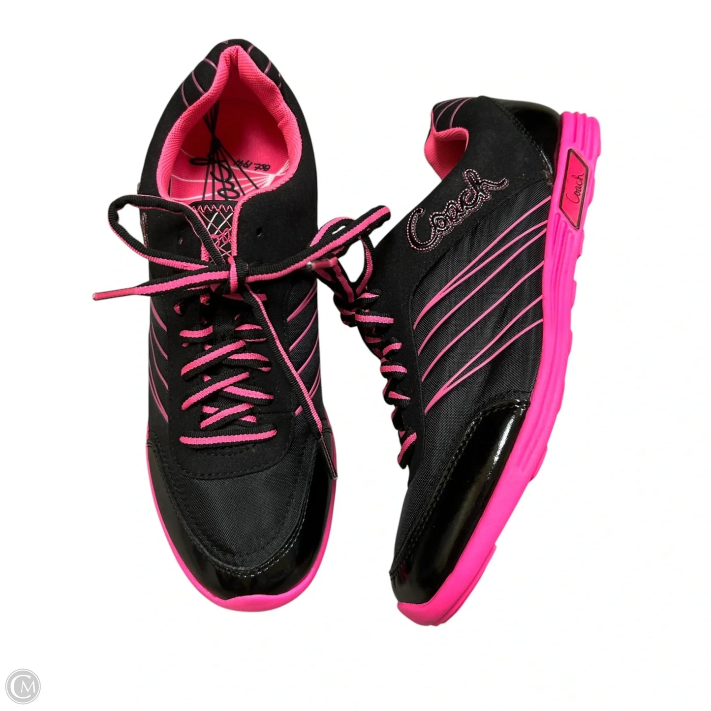 Shoes Designer By Coach In Black & Pink, Size: 9