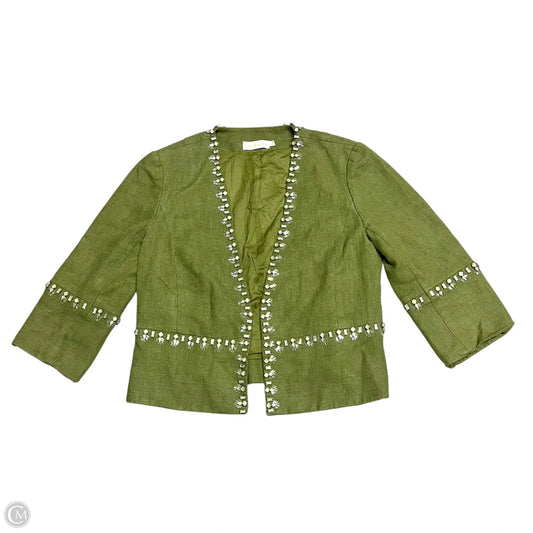 Blazer Designer By Tory Burch In Green, Size: S