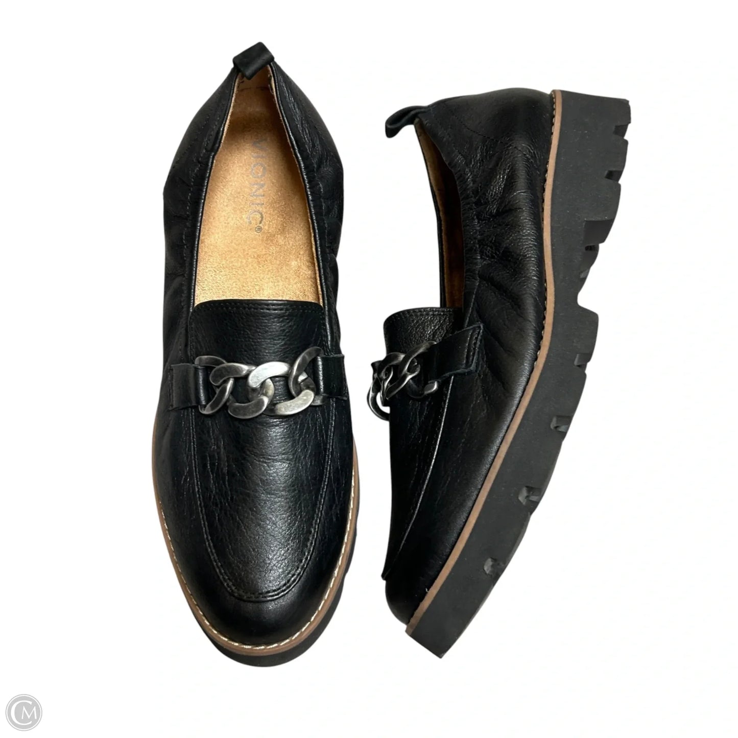 Shoes Flats By Vionic In Black & Silver, Size: 8.5