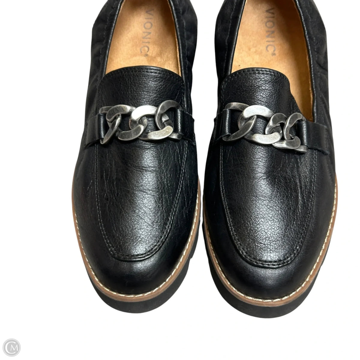 Shoes Flats By Vionic In Black & Silver, Size: 8.5