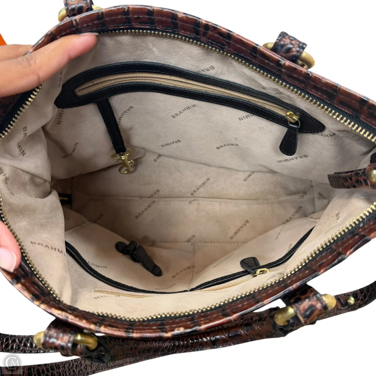 Handbag Designer By Brahmin, Size: Medium