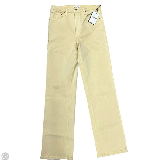 Jeans Straight By Re/done In Yellow Denim, Size: 6