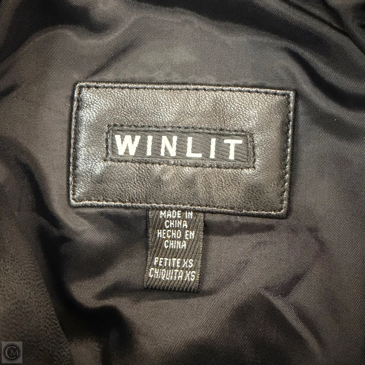 Jacket Leather By Winlit In Black, Size: Xs
