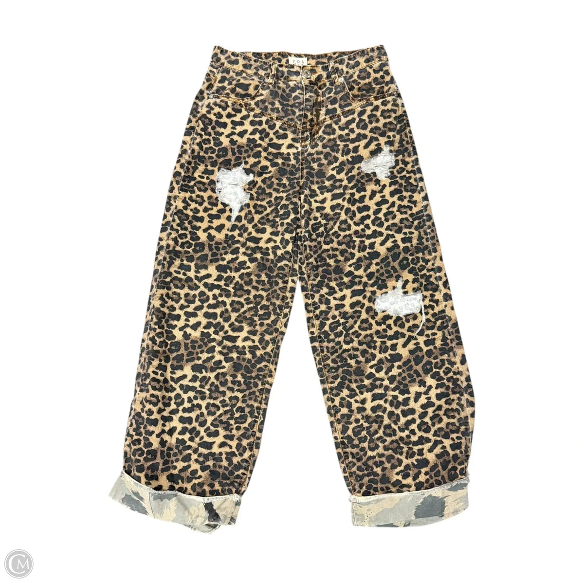 Jeans Wide Leg By Pol In Leopard Print, Size: 4