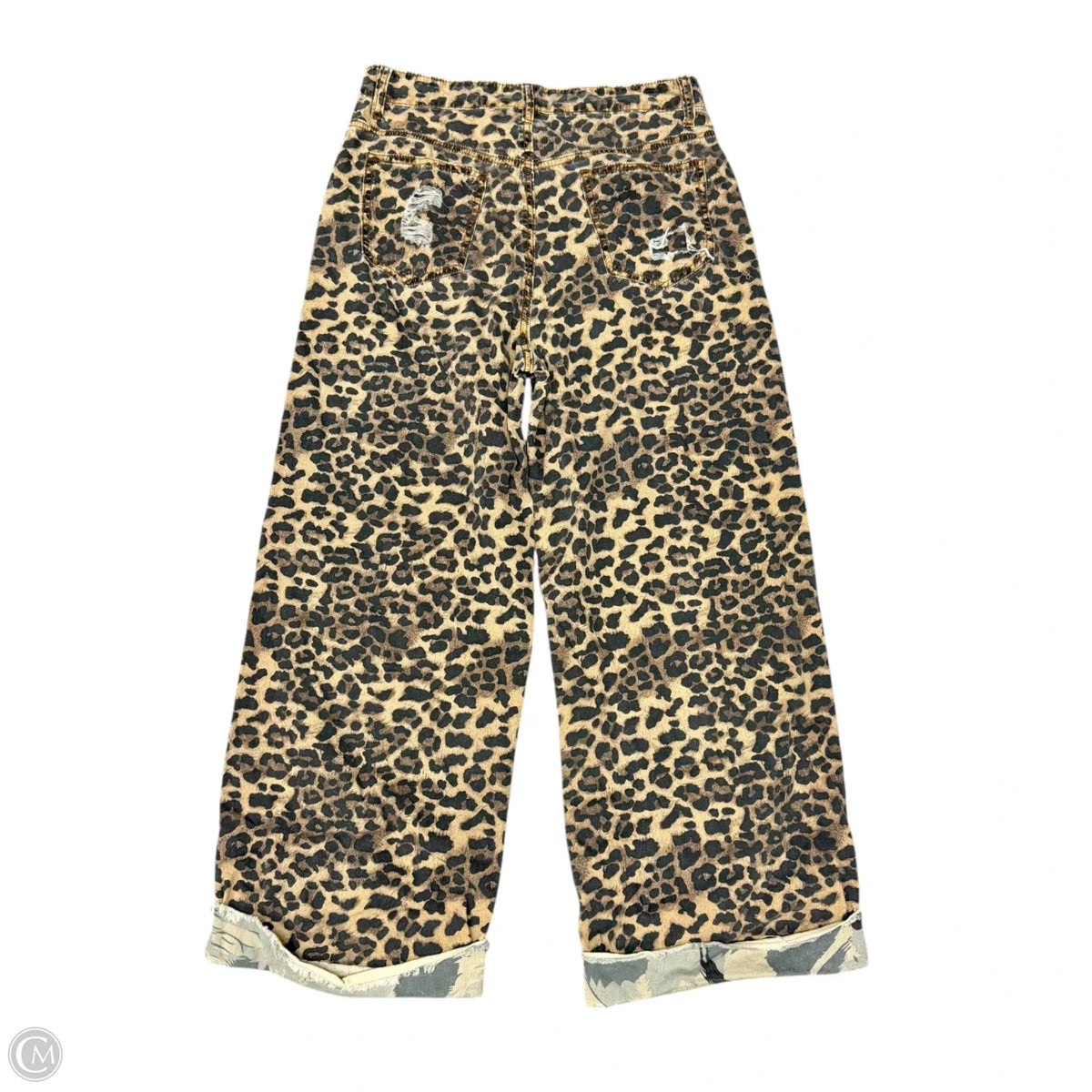 Jeans Wide Leg By Pol In Leopard Print, Size: 4