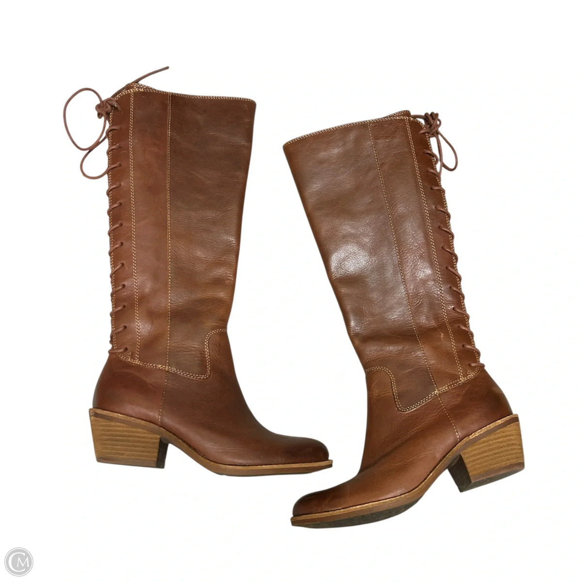 Boots Knee Heels By Sofft In Brown, Size: 7