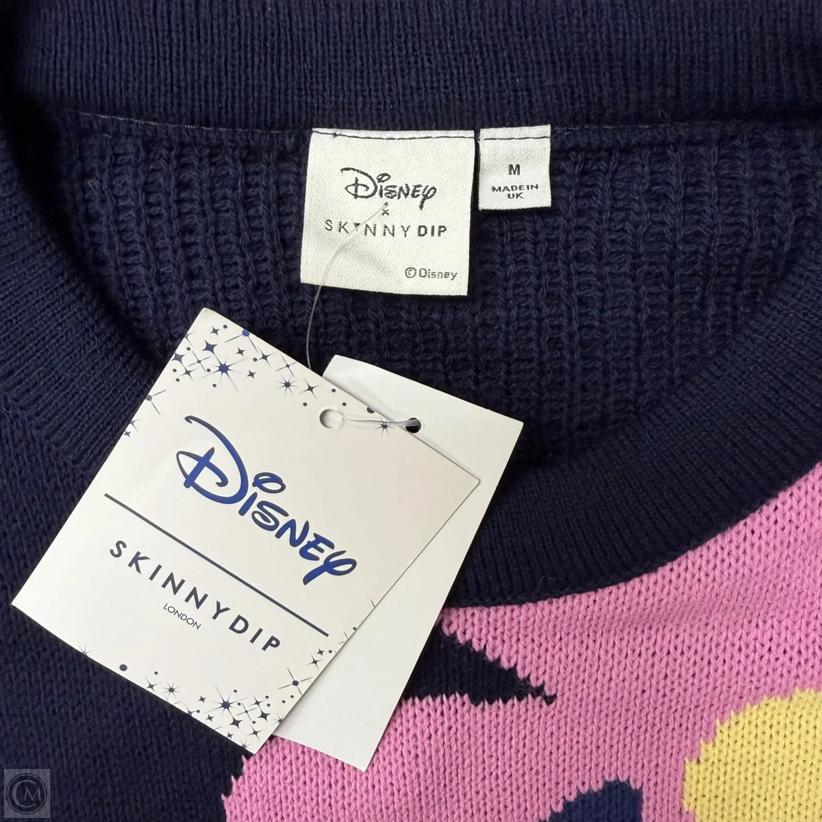 Sweater By Disney In Blue & Pink, Size: M