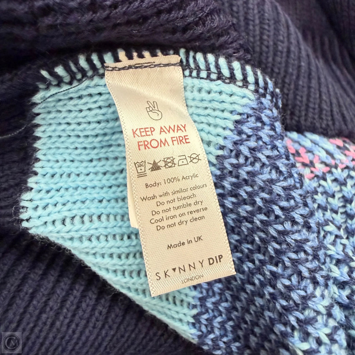 Sweater By Disney In Blue & Pink, Size: M
