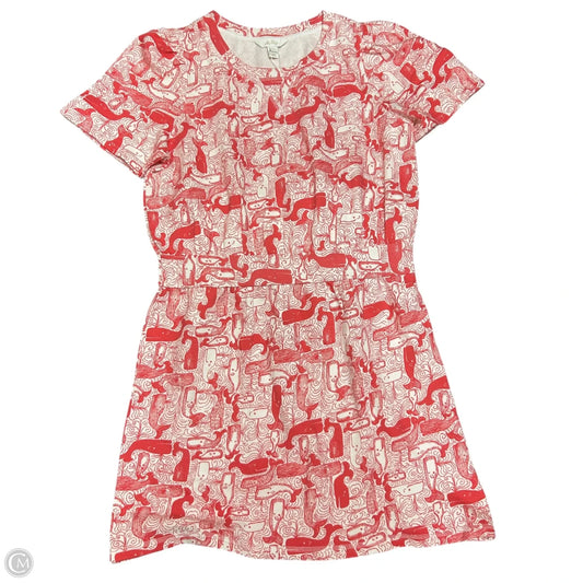 Dress Designer By Lilly Pulitzer In Red & White, Size: L