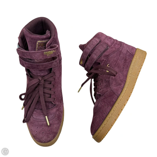 Shoes Sneakers By Puma In Purple, Size: 9