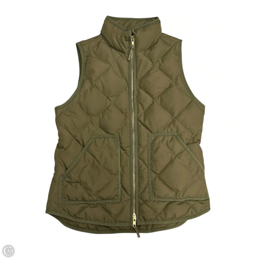 Vest Puffer & Quilted By J. Crew In Green, Size: Xs