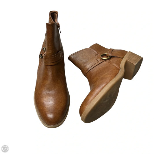 Boots Ankle Heels By Bare Traps In Brown, Size: 10