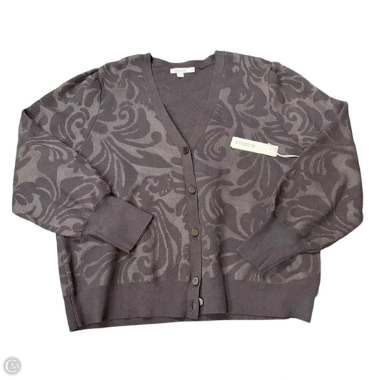 Sweater Cardigan By Chicos In Black, Size: Xl
