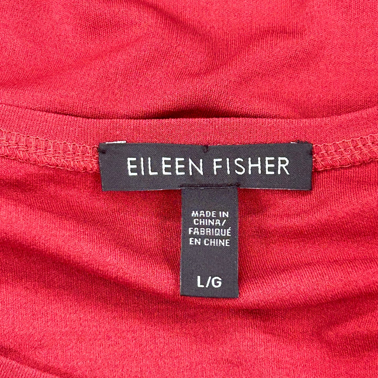 Red Top Sleeveless By Eileen Fisher, Size: L