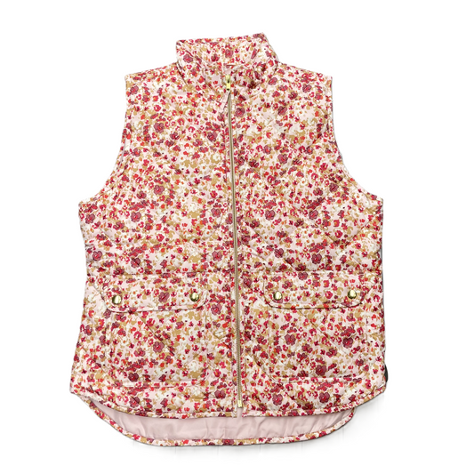 Vest Puffer & Quilted By J. Crew In Floral Print, Size: M