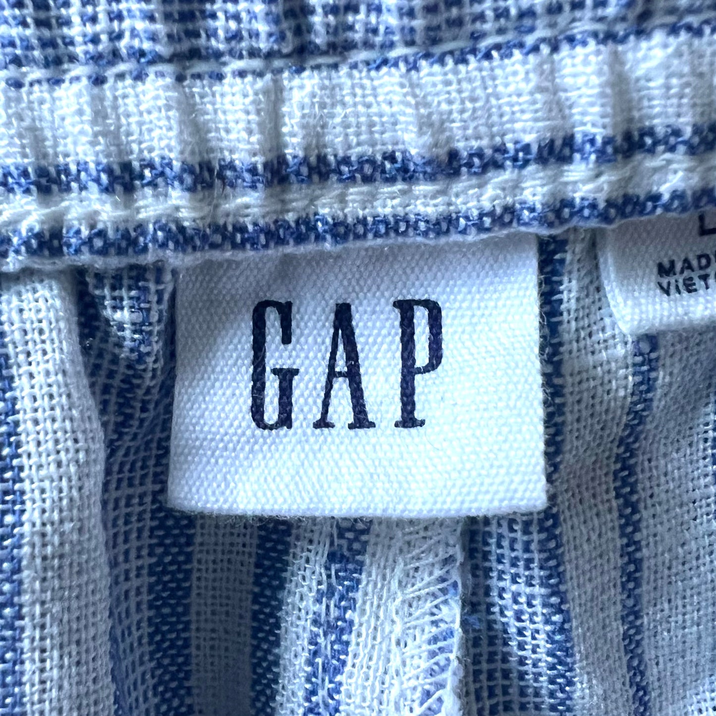 Pants Lounge By Gap In Striped Pattern, Size: L