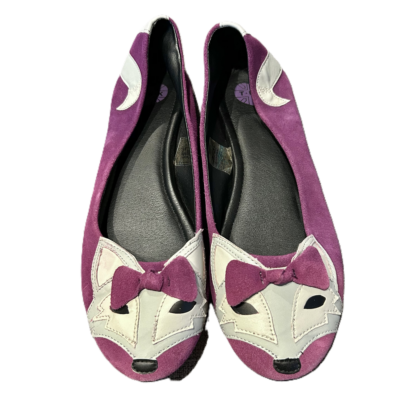 Purple Shoes Flats By Tuk, Size: 10