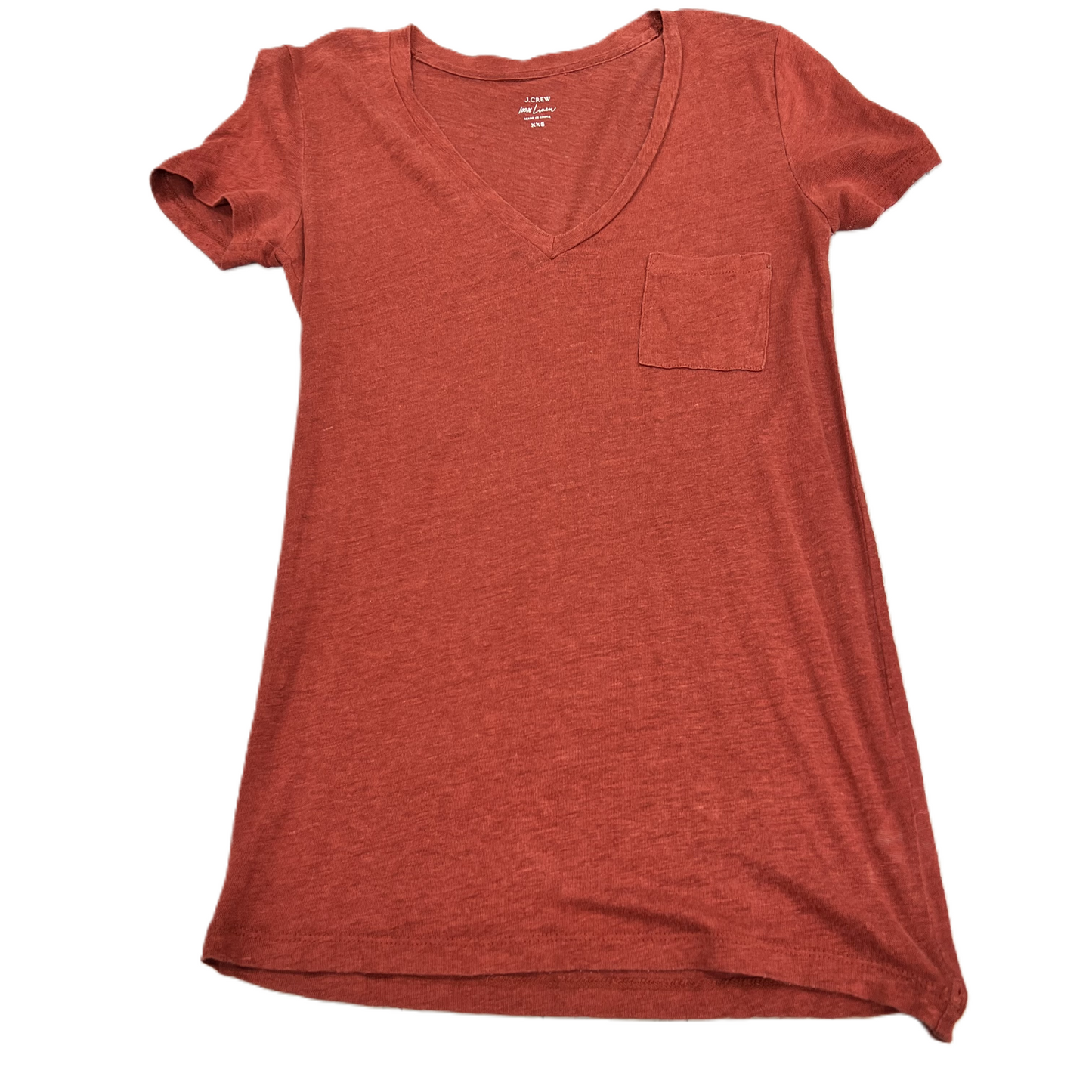 Top Short Sleeve Basic By J. Crew In Orange, Size: Xxs