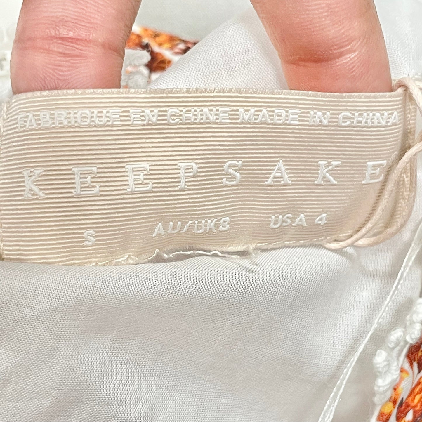 Orange & White Dress Casual Maxi By Keepsake, Size: S