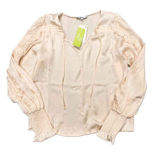 Peach Blouse Long Sleeve By Sam Edelman, Size: S