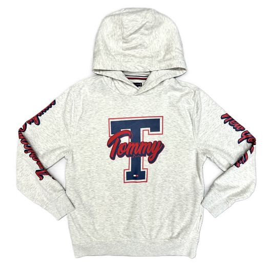 Sweatshirt Hoodie By Tommy Hilfiger In Cream, Size: L