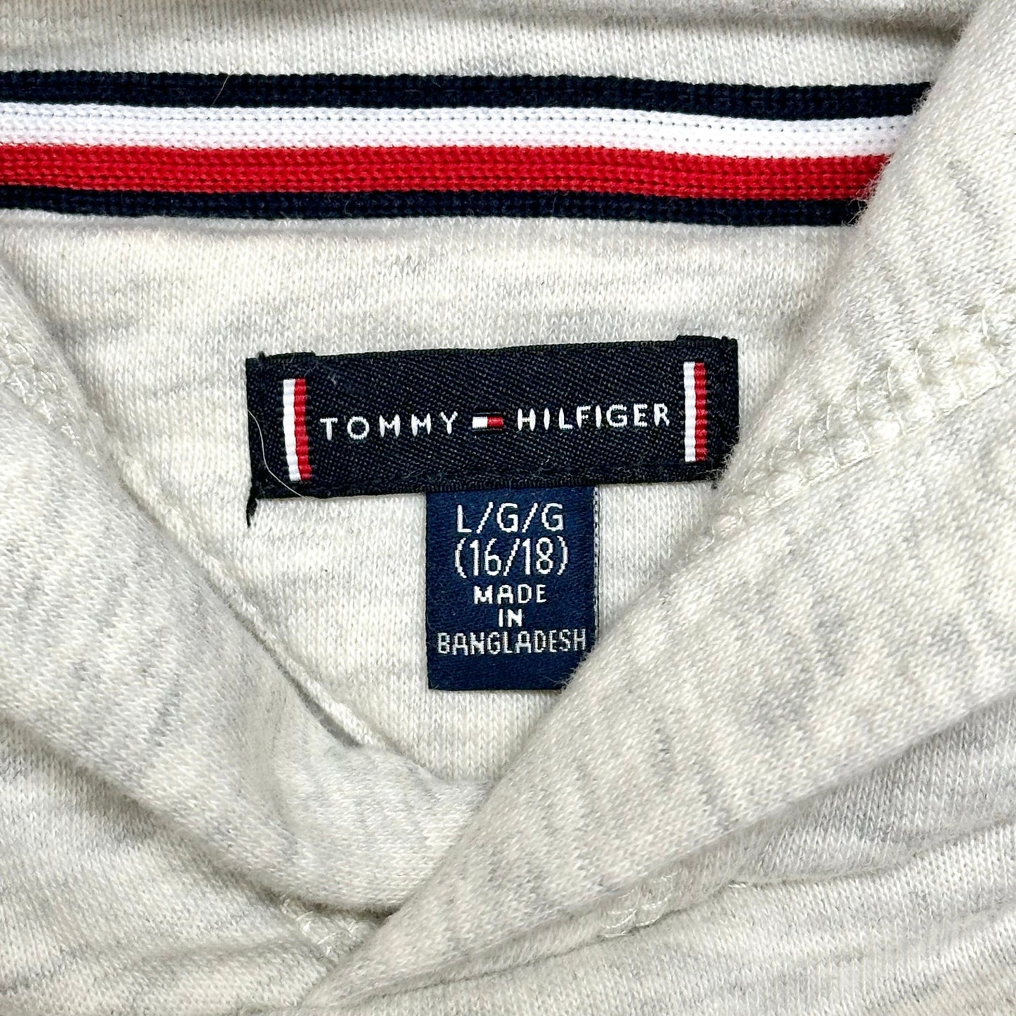 Sweatshirt Hoodie By Tommy Hilfiger In Cream, Size: L