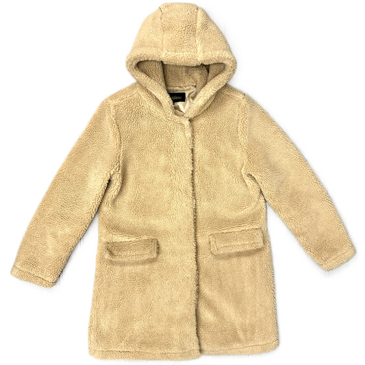 Coat Faux Fur & Sherpa By Madden Girl In Tan, Size: M