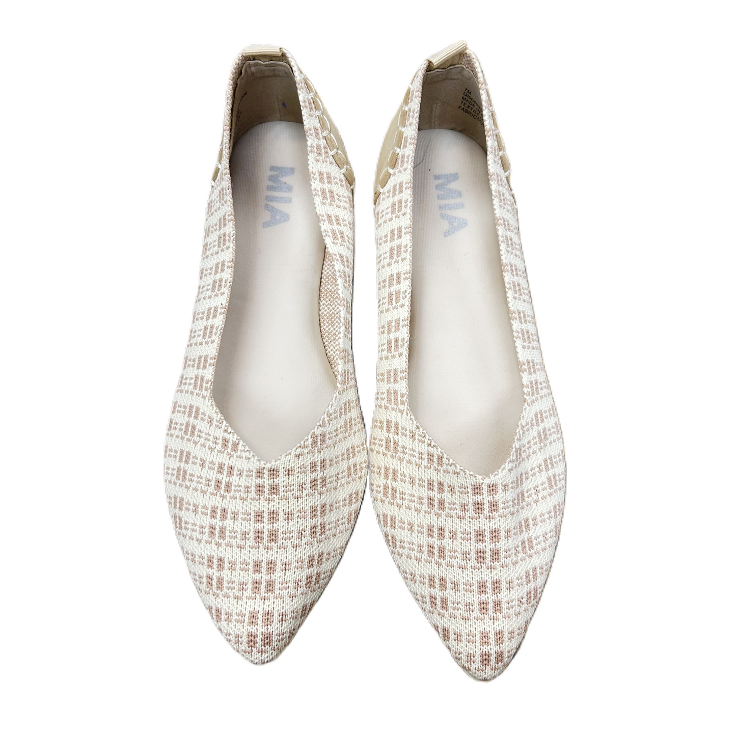 Cream & Tan Shoes Flats By Mia, Size: 7