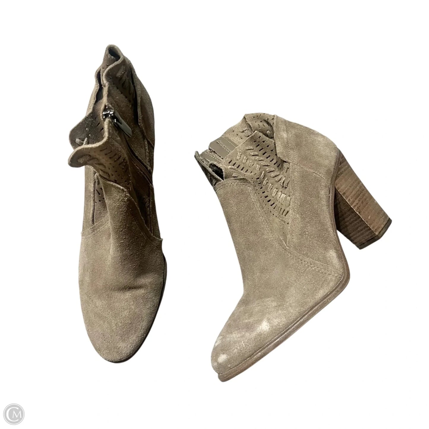 Boots Ankle Heels By Vince Camuto In Tan, Size: 10