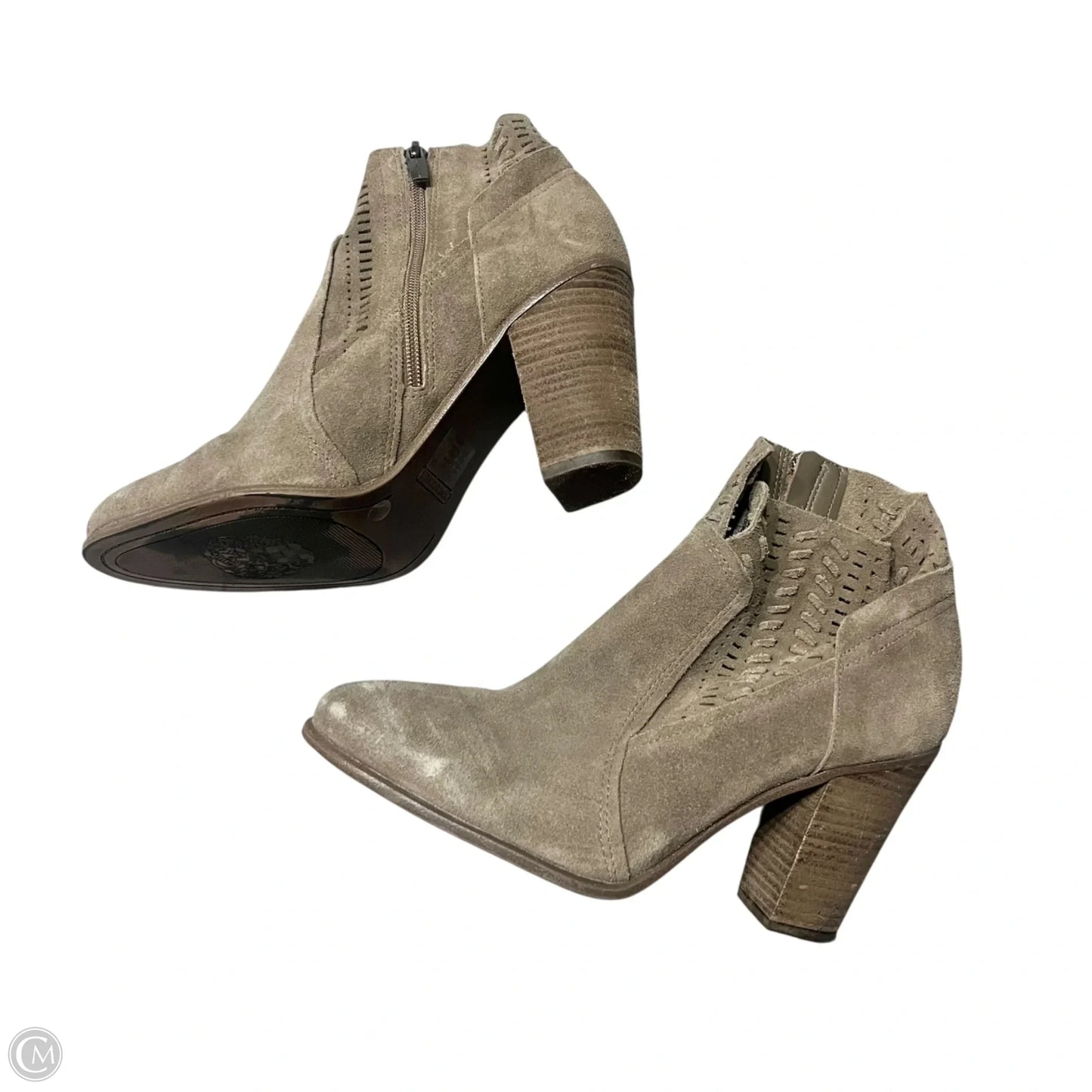 Boots Ankle Heels By Vince Camuto In Tan, Size: 10