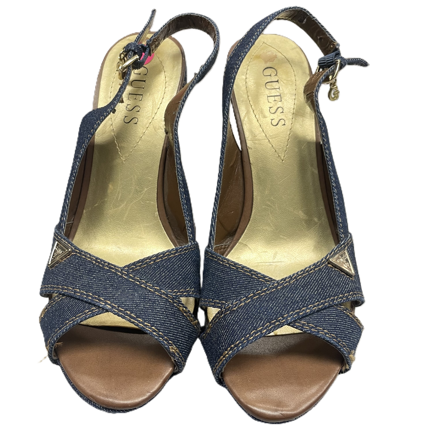 Sandals Heels Wedge By Guess  Size: 7.5