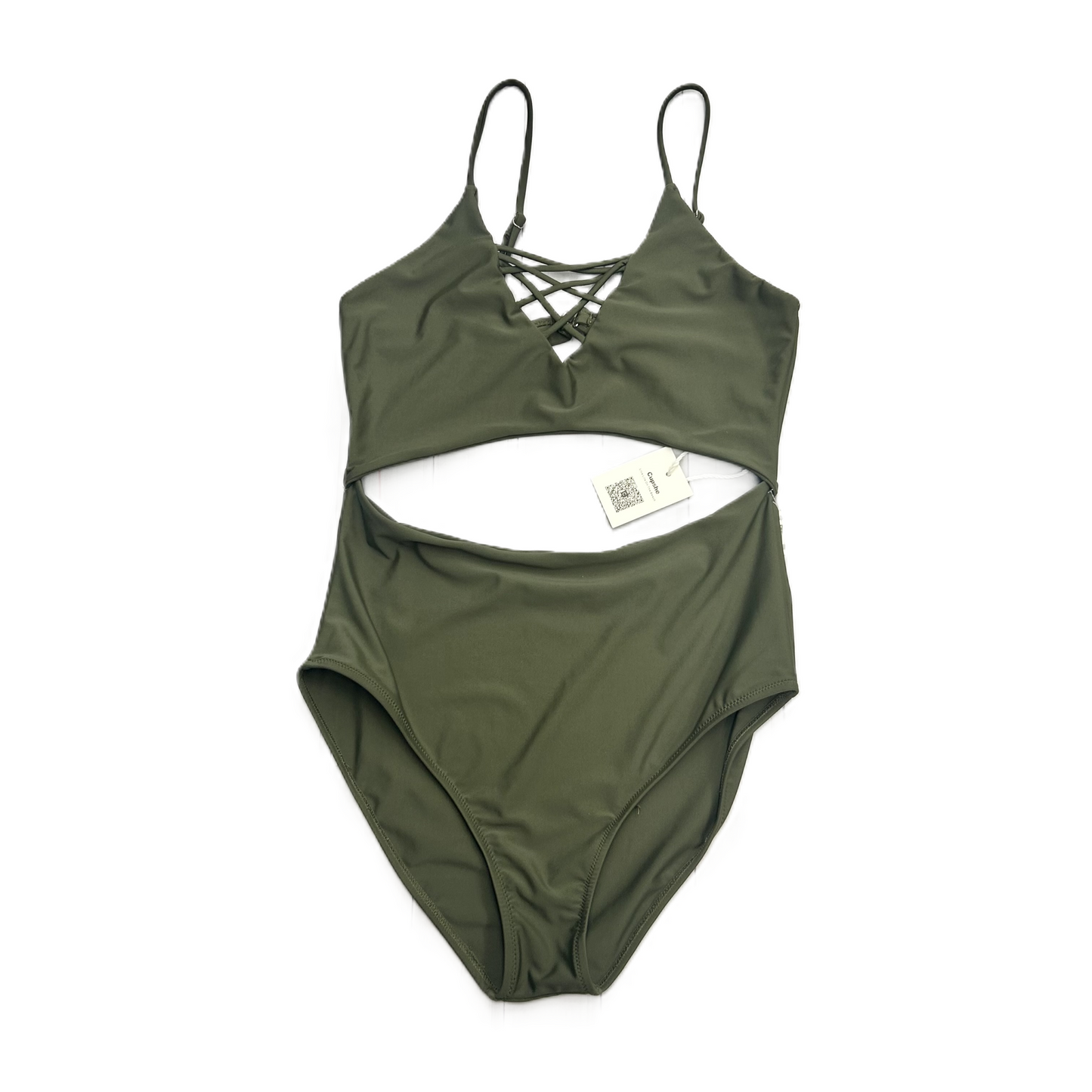 Hunter Green Swimsuit By Cupshe, Size: L