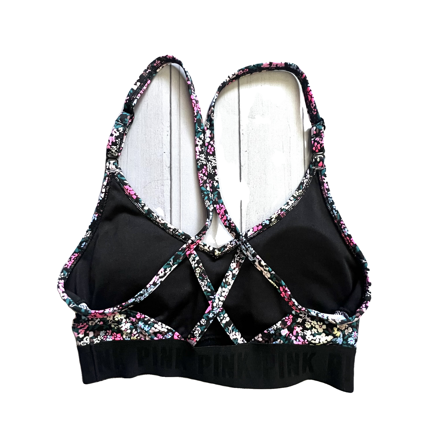 Athletic Bra By Pink In Floral Print, Size: Xl