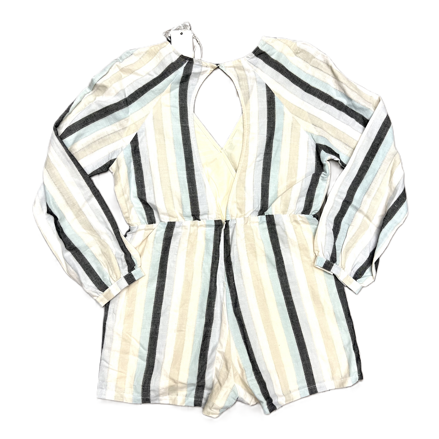 Striped Pattern Romper By Lumie, Size: M