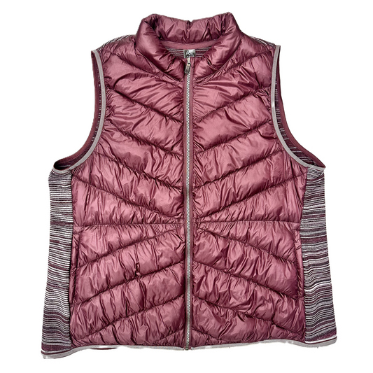 Vest Puffer & Quilted By Avenue In Purple & Red, Size: 1x