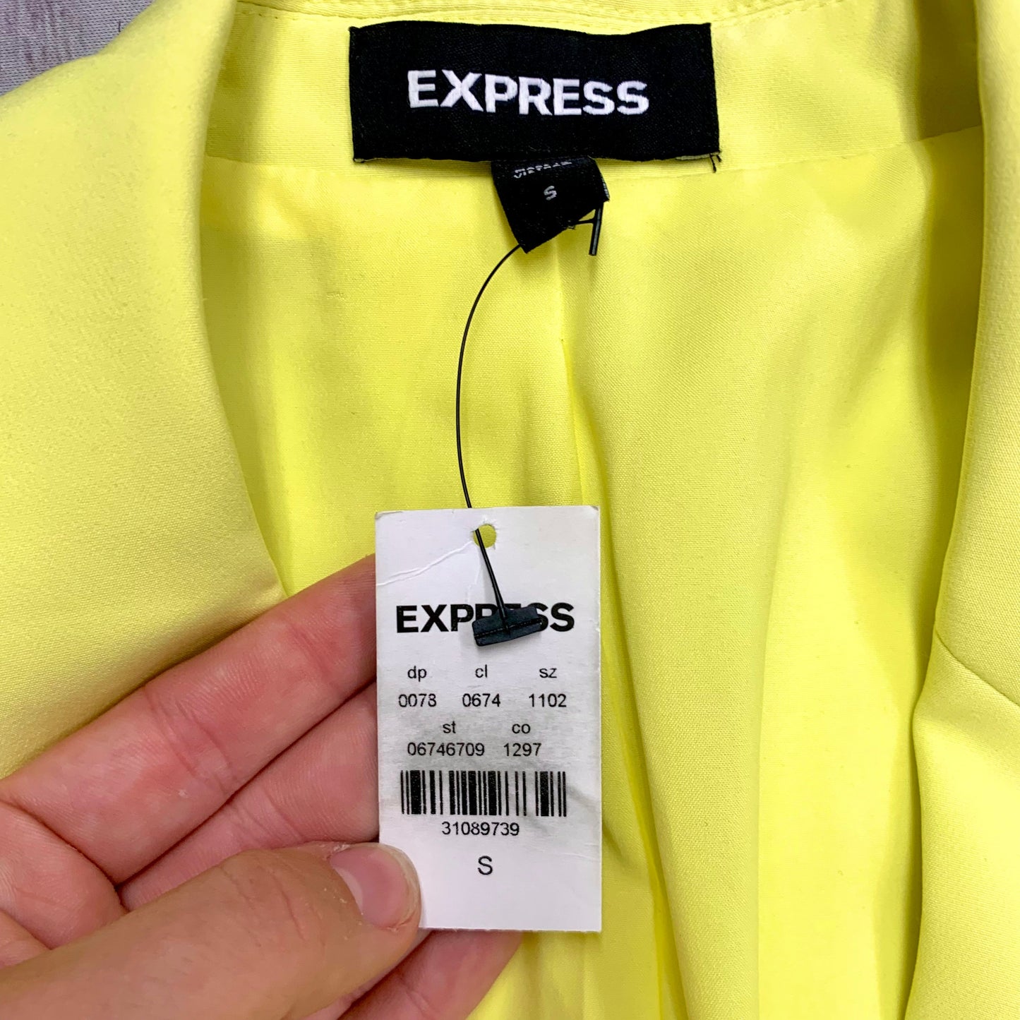 Blazer By Express In Yellow, Size: S