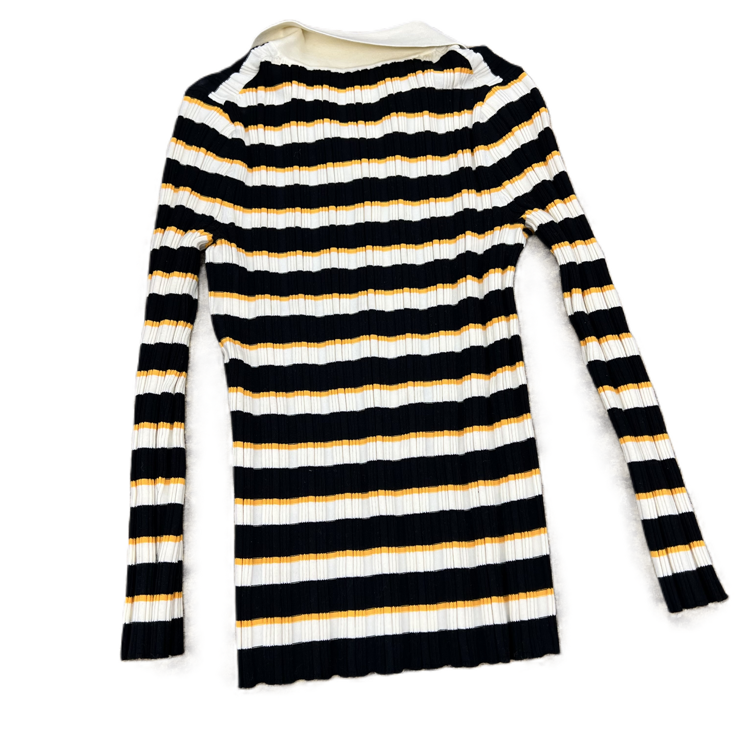 Top Long Sleeve By Theory In Striped Pattern, Size: Xs