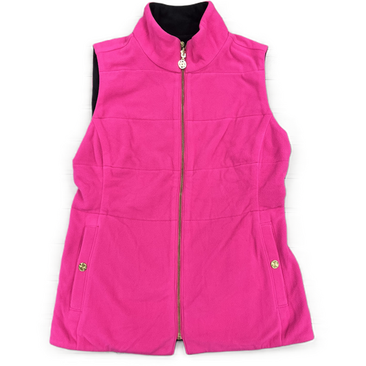 Vest Designer By Lilly Pulitzer In Black & Pink, Size: S