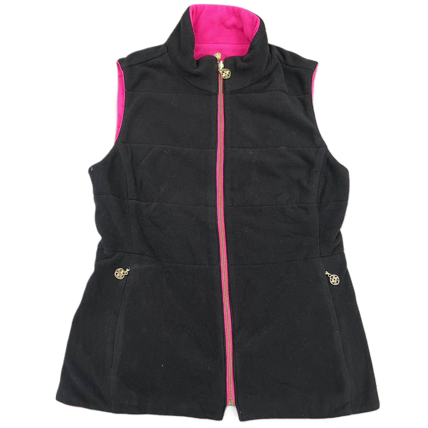 Vest Designer By Lilly Pulitzer In Black & Pink, Size: S