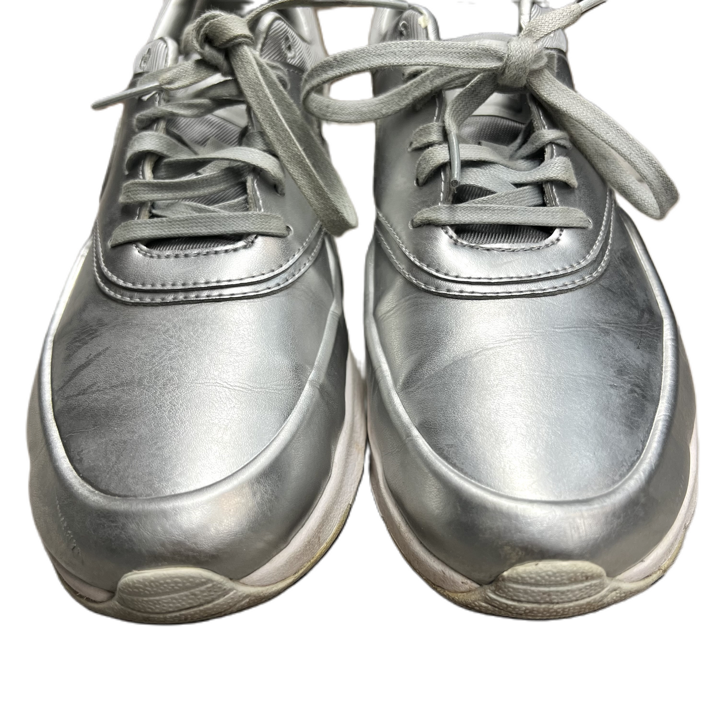 Shoes Sneakers By Nike In Silver, Size: 8.5