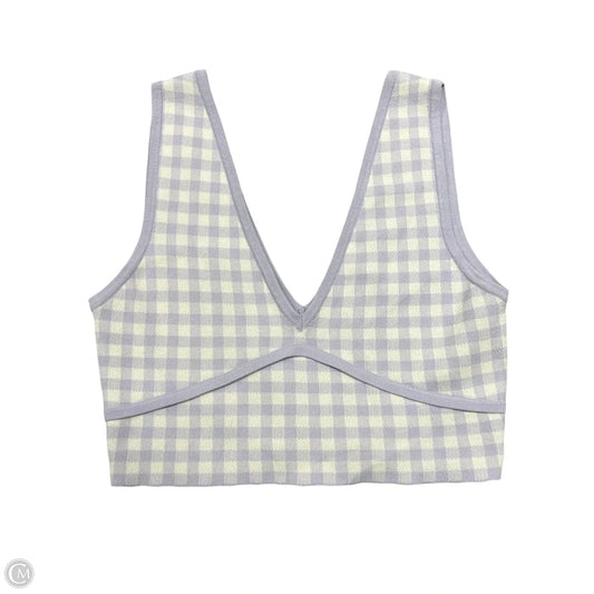 Top Sleeveless By Zara In Purple & White, Size: L