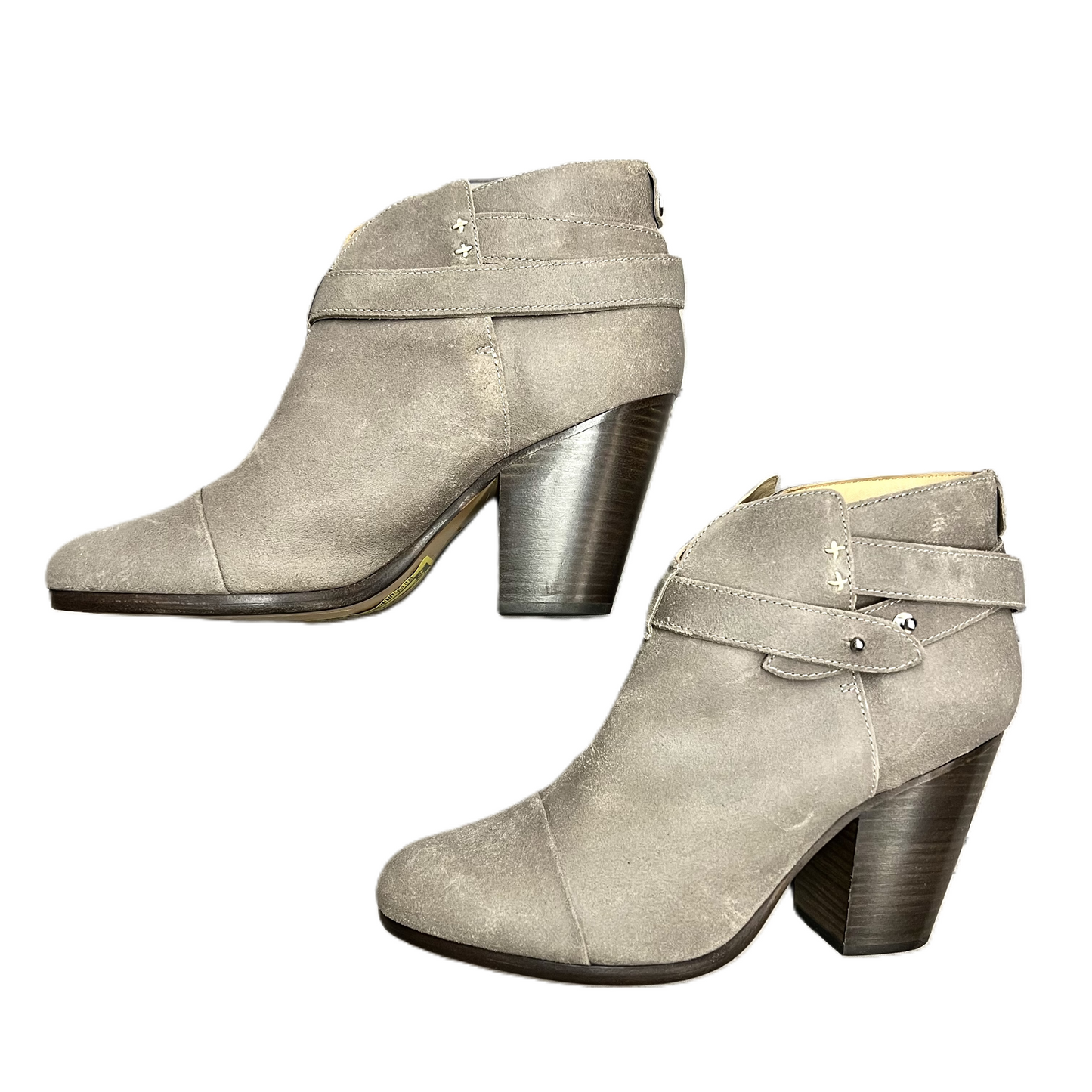 Boots Ankle Heels By Rag And Bone In Grey, Size: 9