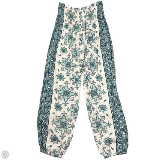 Pants Joggers By Lotus & Luna In Blue & White, Size: M